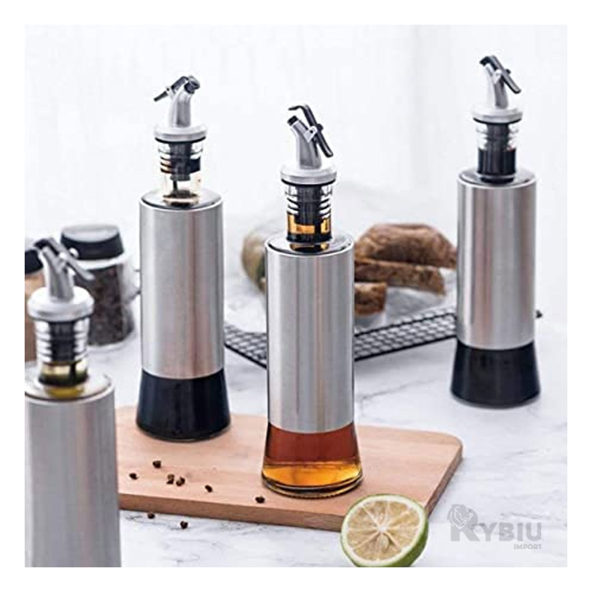 Aceitero de Vidrio con Capacidad 500 ml Y+Agendita