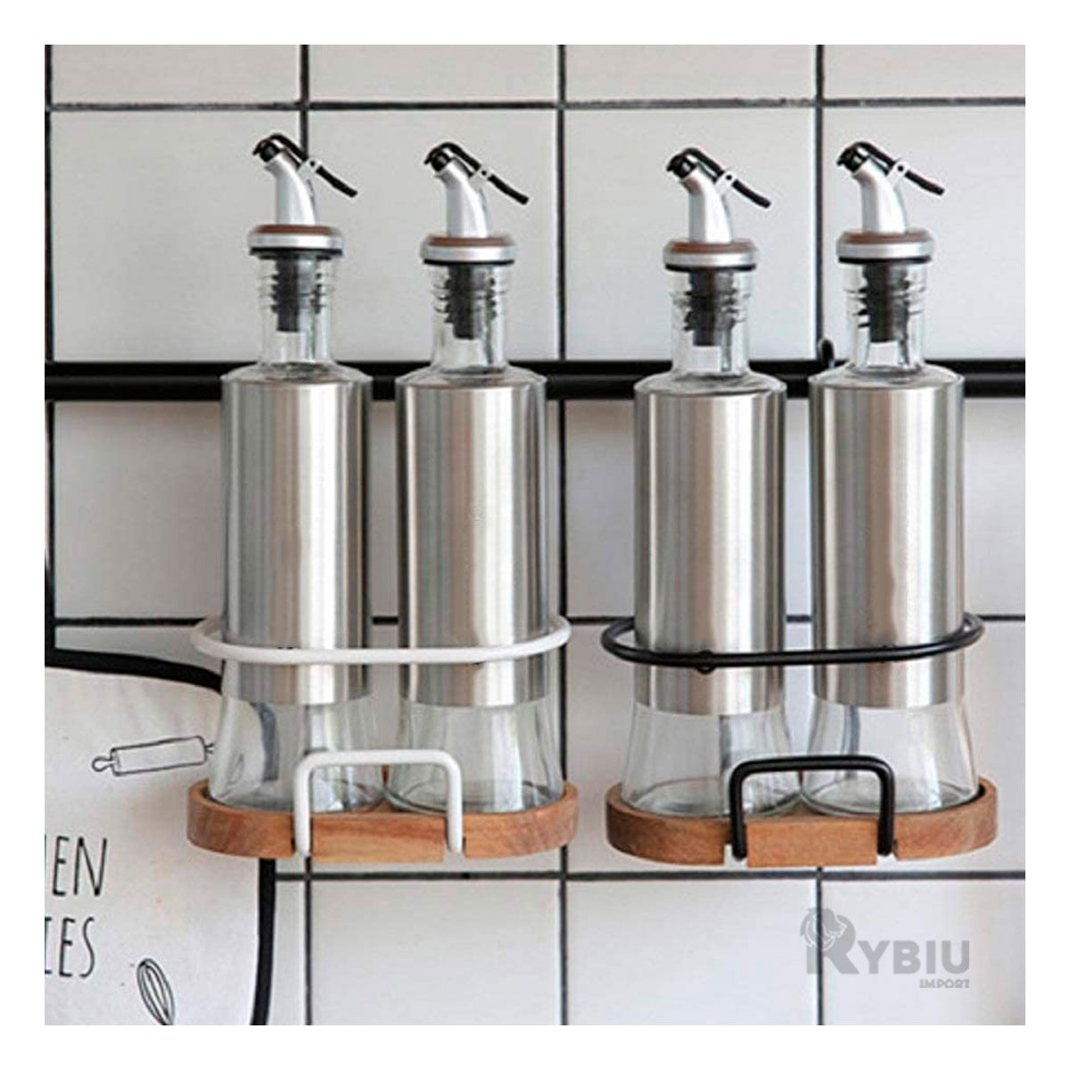 Aceitero Funcional de Vidrio Capacidad 300 ml Y+Agendita