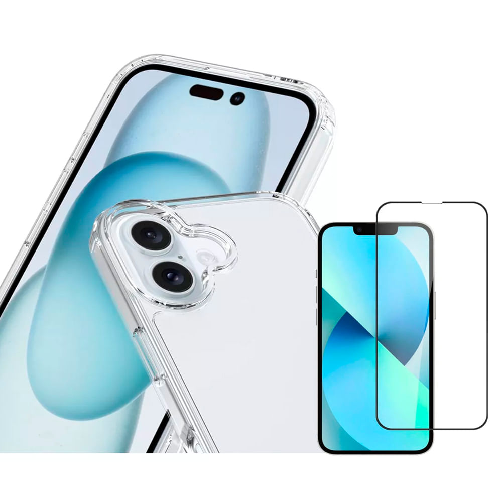 Case Space para iPhone 16 + Mica de Vidrio 9H