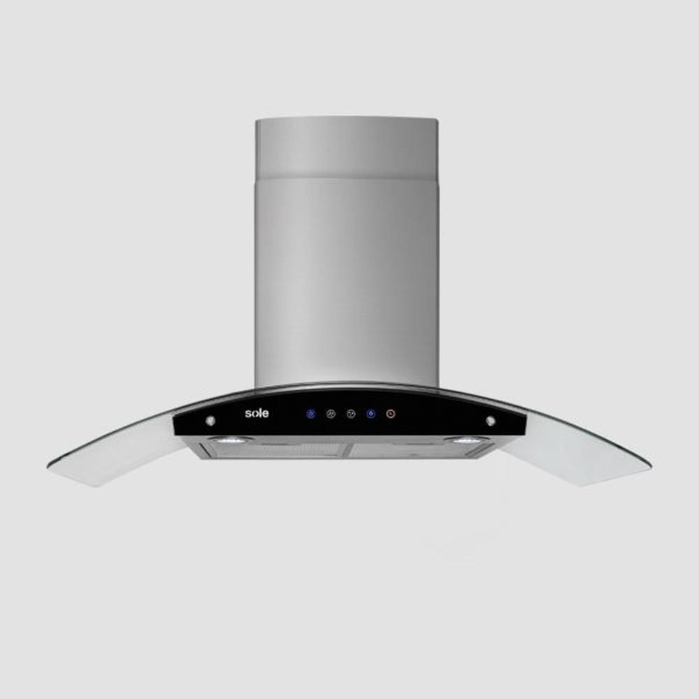 Campana Extractora Sole Vidrio Acero 90 Cm Venus Ture63Co Campana Extractora Sole Vidrio Acero 90 Cm Venus Ture63Co