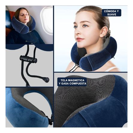 Almohada Cervical en Color Azul Y+Papel de Regalo Almohada Cervical en Color Azul Y+Papel de Regalo