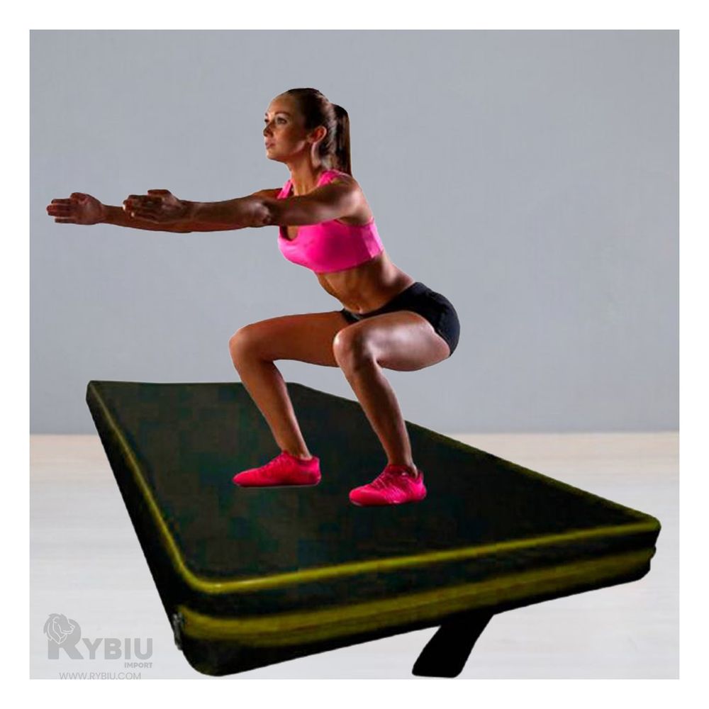 Colchoneta de Espuma para Yoga S Negra y Amarillo Y+Stickers Colchoneta de Espuma para Yoga S Negra y Amarillo Y+Stickers