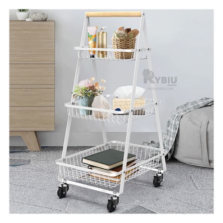 Estante Portatil de Color Blanco Y+Stickers