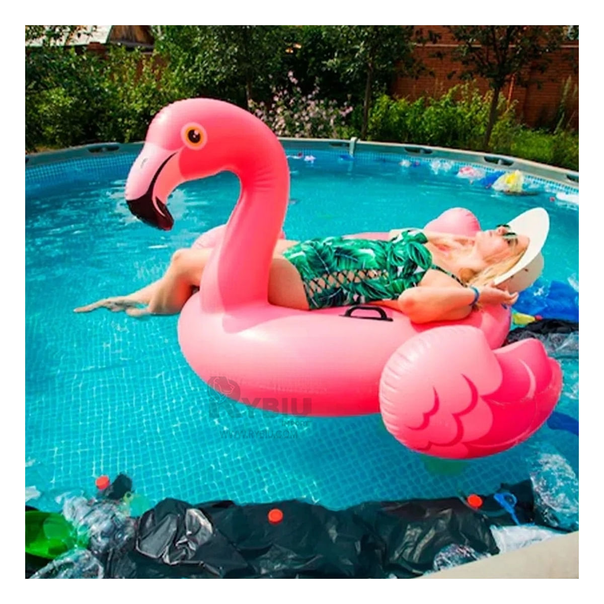 Flotador con Forma de Pajaro de Rosado Y+Papel de Regalo