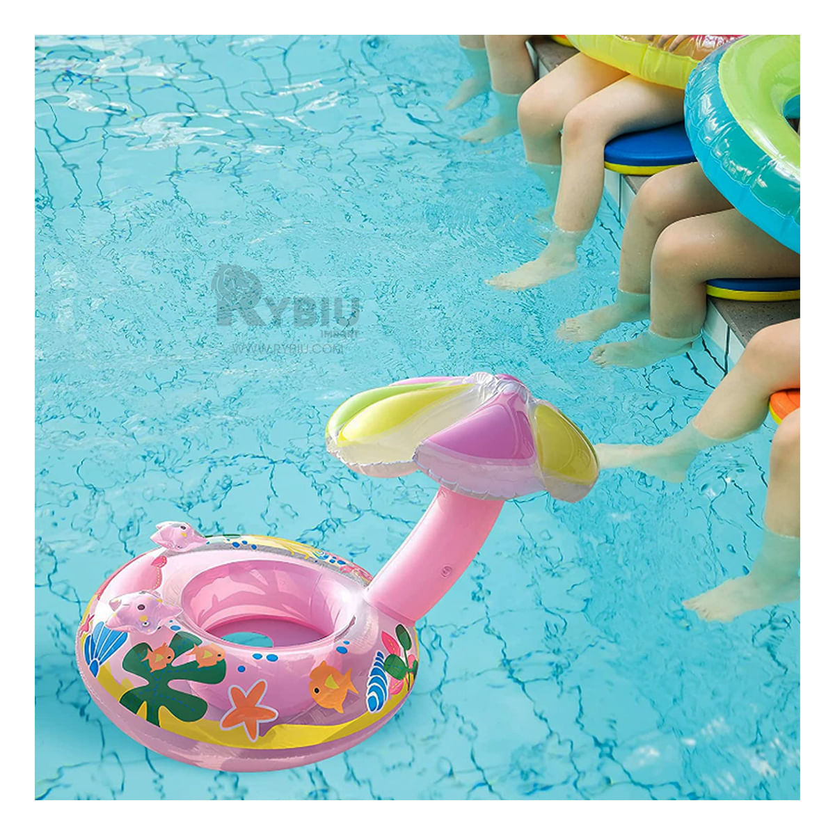 Flotador Innovador para Piscina de Rosado Y+Papel de Regalo