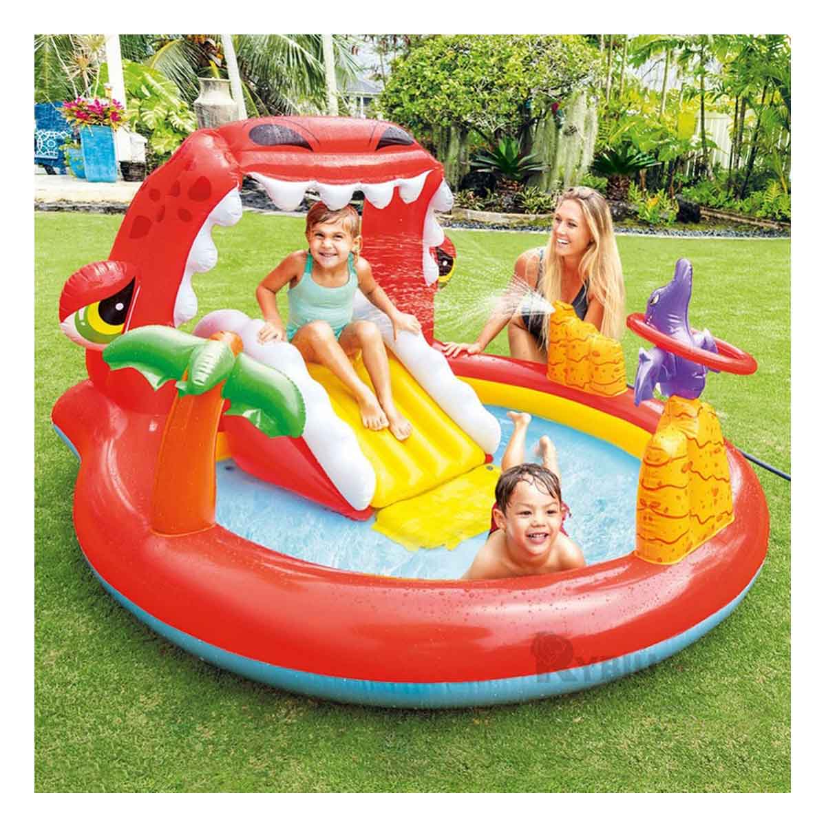 Centro de Juegos Happy Dino en Color Rojo