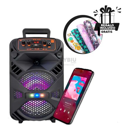 Bocina Moderna con Bluetooth Color Negro Y+Papel de Regalo Bocina Moderna con Bluetooth Color Negro Y+Papel de Regalo