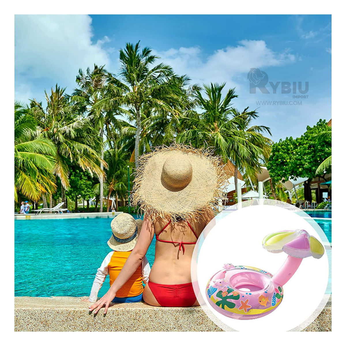 Flotador Minimalista con Diseño de Color Rosado Y+Agendita