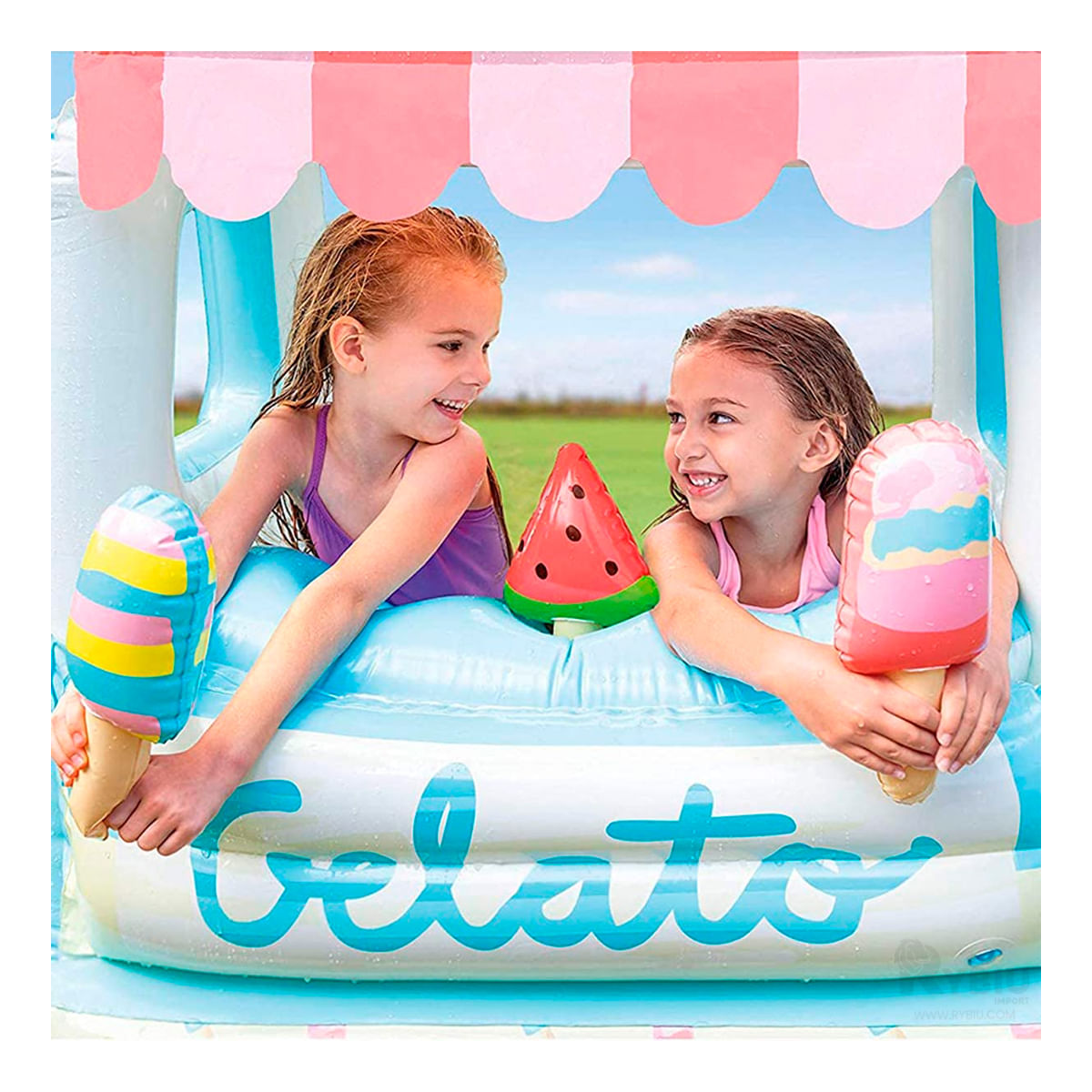 Centro de Juego Inflable en Celeste Y+Papel de Regalo