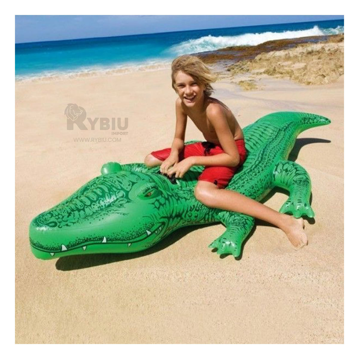 Flotador de Cocodrilo Verde Y+Agendita