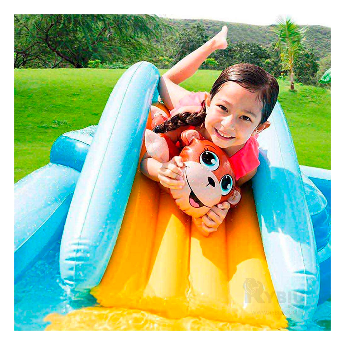 Centro de Juego Acuatico en Celeste Y+Stickers