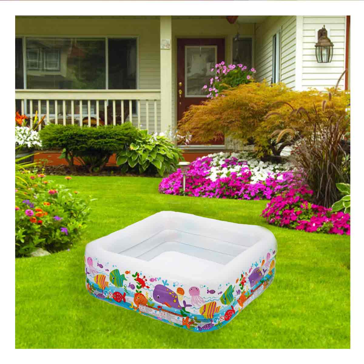 Piscina Facil de Inflar en Color Blanco Y+Papel de Regalo