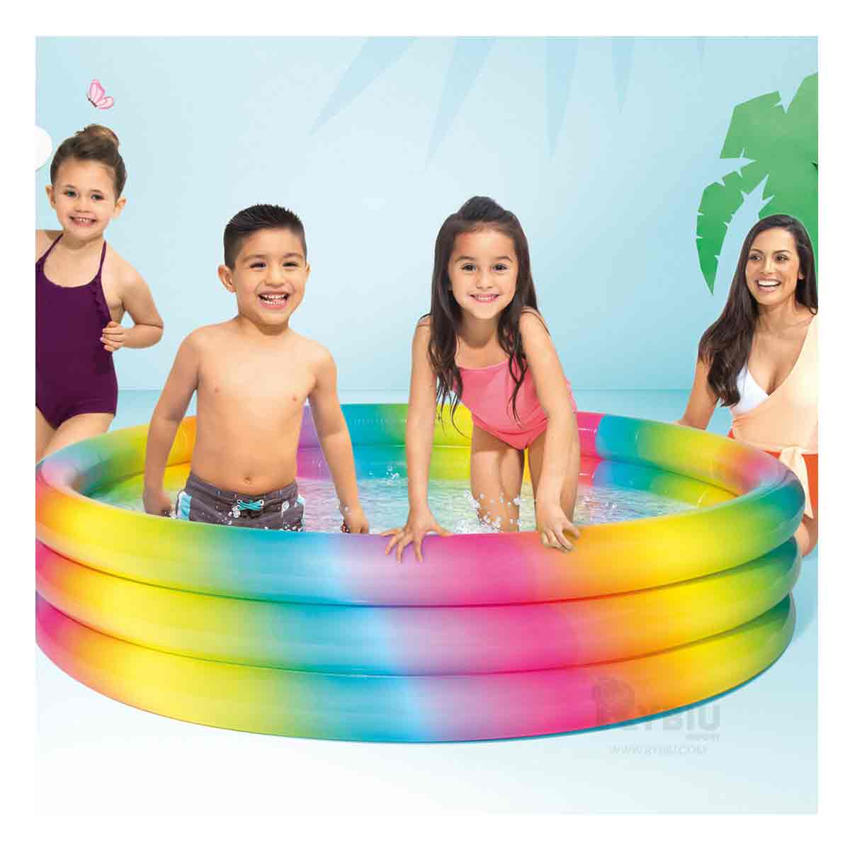 Piscina Hinchable de Arcoiris Y+Stickers