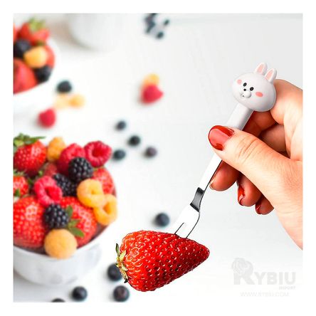 Tenedor Util para el Uso Familiar Diseño de Conejo Blanco Tenedor Util para el Uso Familiar Diseño de Conejo Blanco