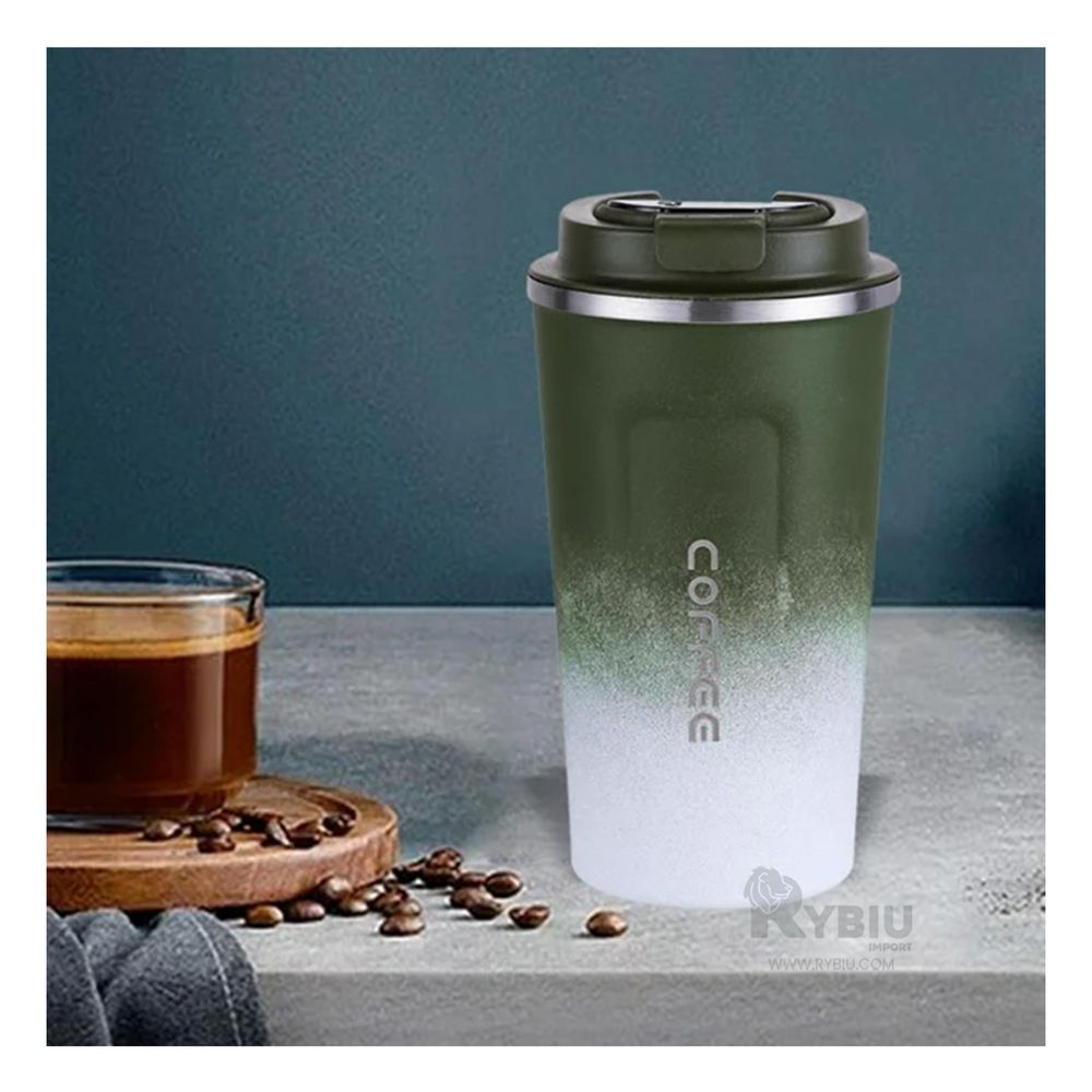 Vaso Digital Termico de 510ml en Verde Y+Papel de Regalo Vaso Digital Termico de 510ml en Verde Y+Papel de Regalo