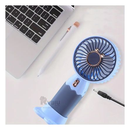 Ventilador Recargable en Color Azul Y+Stickers Ventilador Recargable en Color Azul Y+Stickers