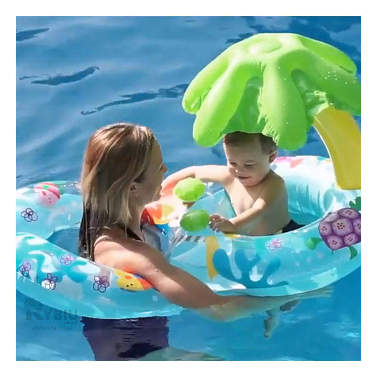 Flotador con Asiento para Bebe de Color Celeste Y+Agendita