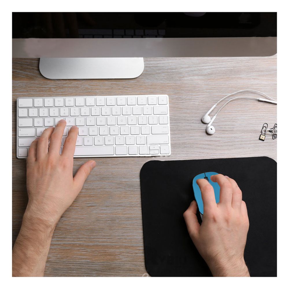 Cursor Comodo para Gamers en Azul Y+Post-it adhesivos Cursor Comodo para Gamers en Azul Y+Post-it adhesivos