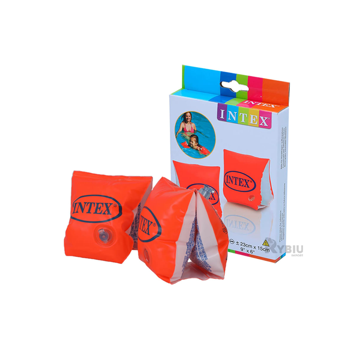 Flotador Resistente de Color Anaranjado Y+Stickers