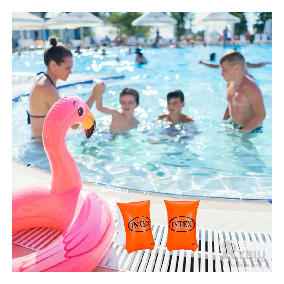 Flotador Practico para Brazo Color Anaranjado Y+Agendita