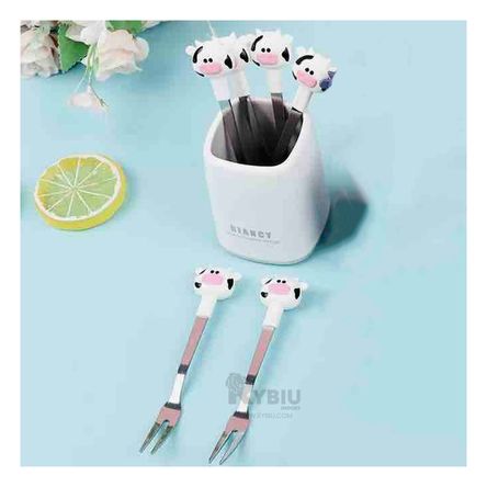 Cubierto Adaptable con Diseño de Vaca Y+Post-it adhesivos Cubierto Adaptable con Diseño de Vaca Y+Post-it adhesivos