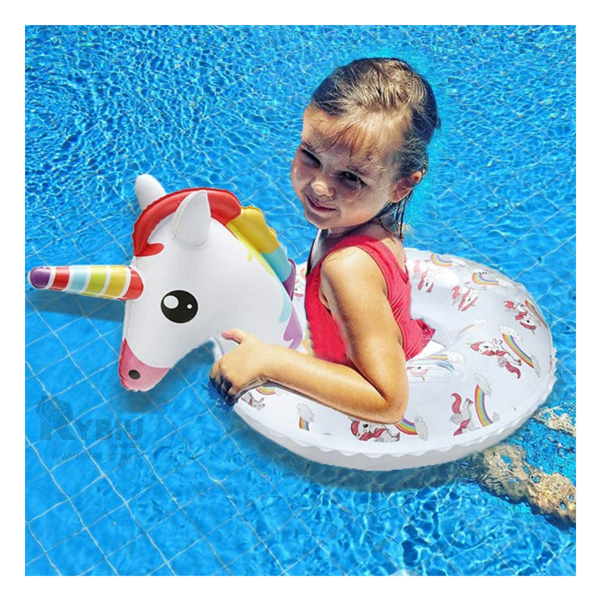 Flotador Moderno para Niñas Transparente Y+Papel de Regalo