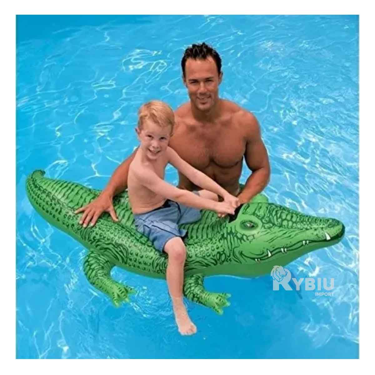 Flotador Moderno en Forma de Cocodrilo de Color Verde