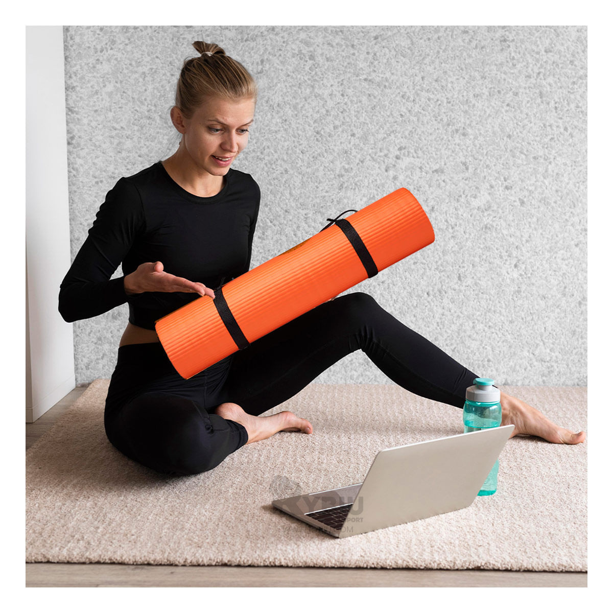 Mat Ergonomico en Tono Anaranjado Y+Stickers