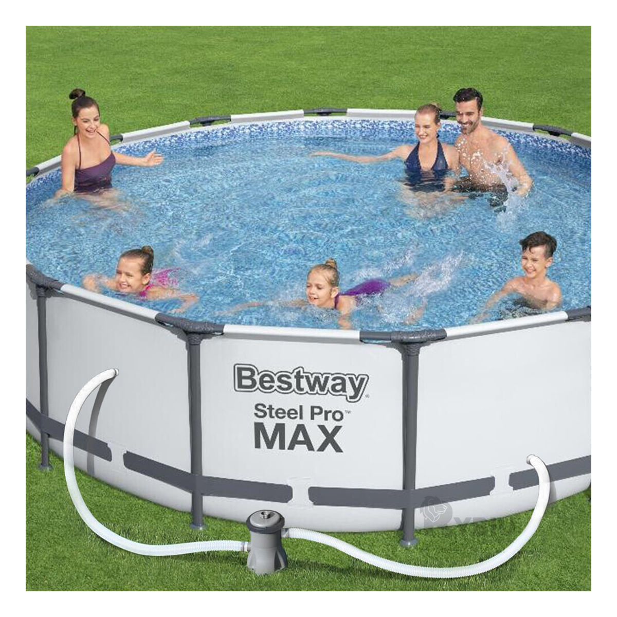 Piscina con Bomba de Filtrado en Color Plomo Y+Agendita