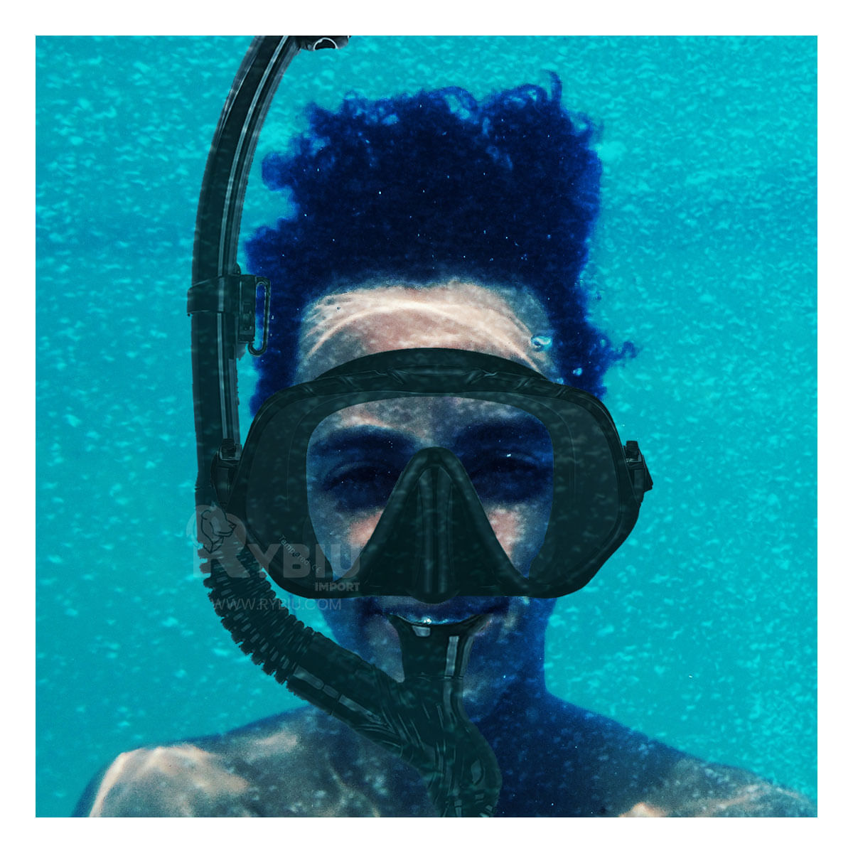 Set Innovador para Bucear en Tono Negro Y+Papel de Regalo