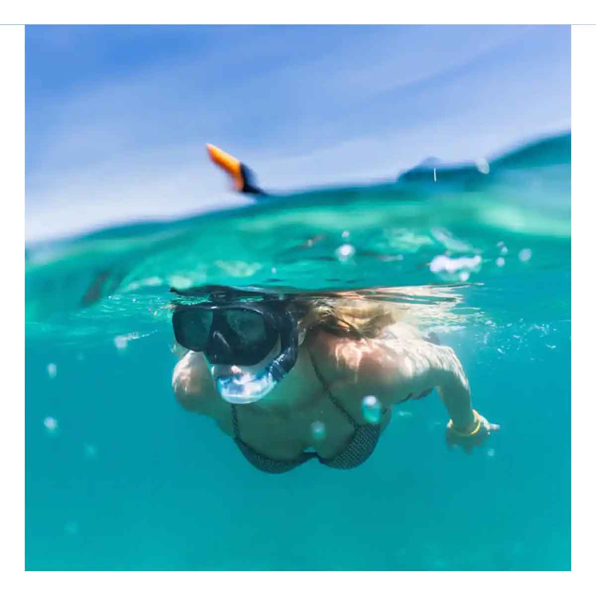 Set de Buceo 2 Piezas con Lentes de Policarbonato Negro