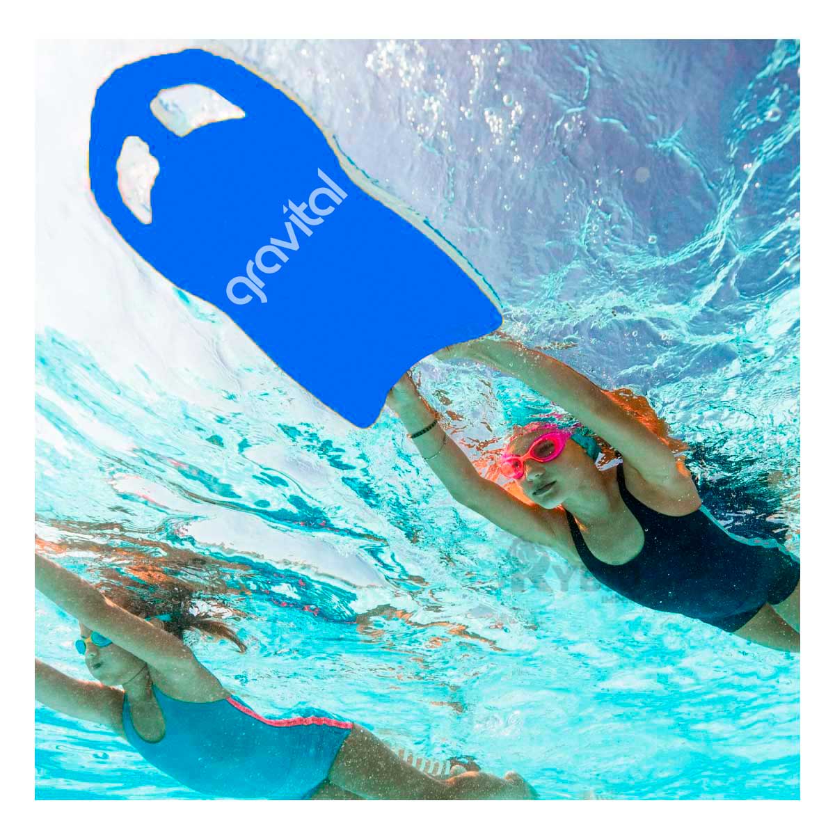 Tabla de Natación con Cintura en Color Azul
