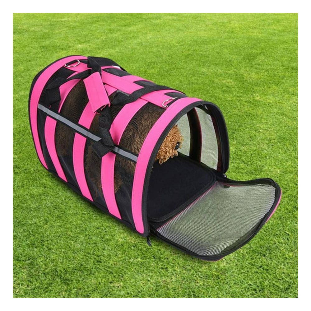 Transportador con Piso Comodo Impermeable de Mascota Fucsia Transportador con Piso Comodo Impermeable de Mascota Fucsia