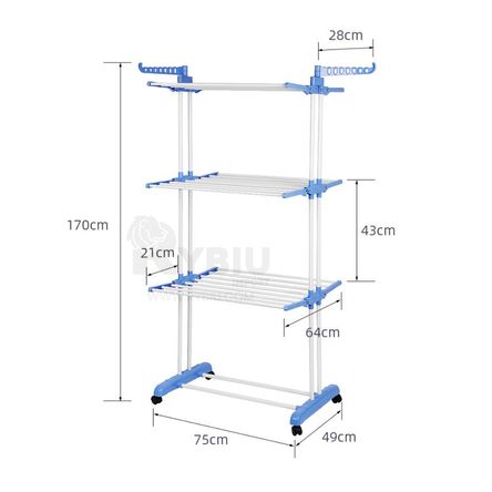 Tendedero de Acero Inoxidable Cyan