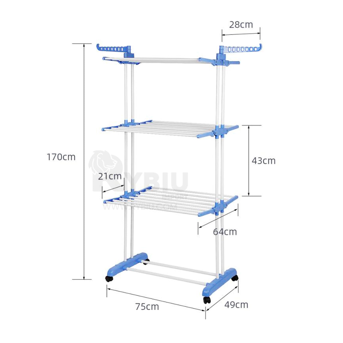 Tendedero de Acero Inoxidable Cyan