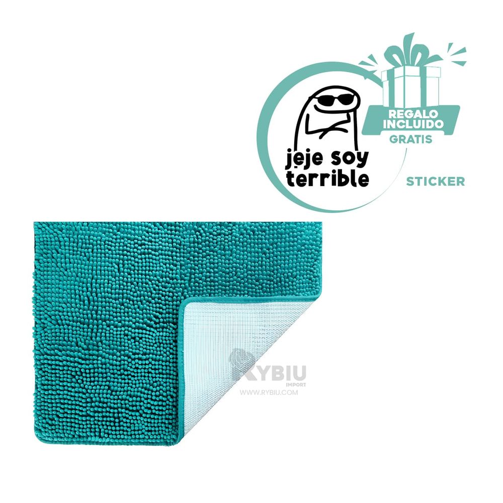 Tapete Absorbente Rectangular en Color Verde Y+Stickers Tapete Absorbente Rectangular en Color Verde Y+Stickers