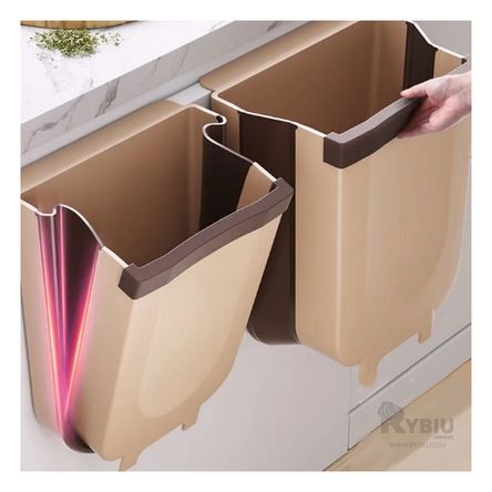 Tacho Plegable para el Hogar Color Beige Tacho Plegable para el Hogar Color Beige