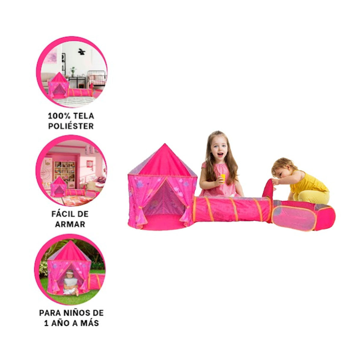 Juego de Actividad Resistente de Color Rosado Y+Stickers