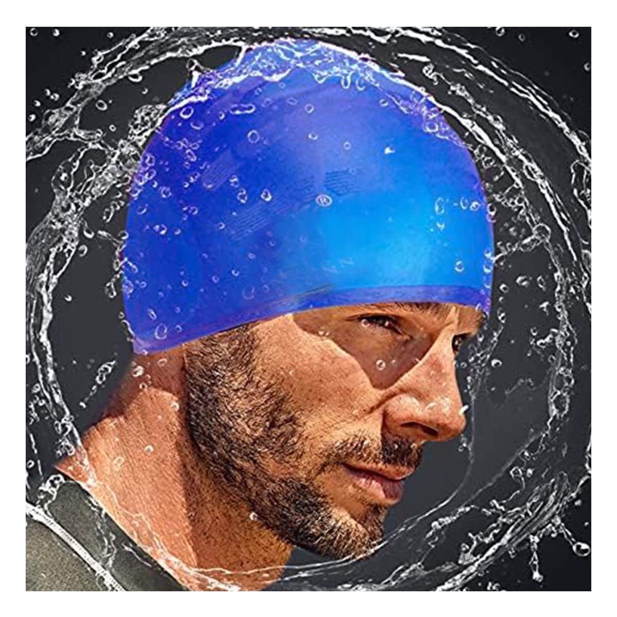 Gorro de Silicona para Natación Color Azul Y+Papel de Regalo