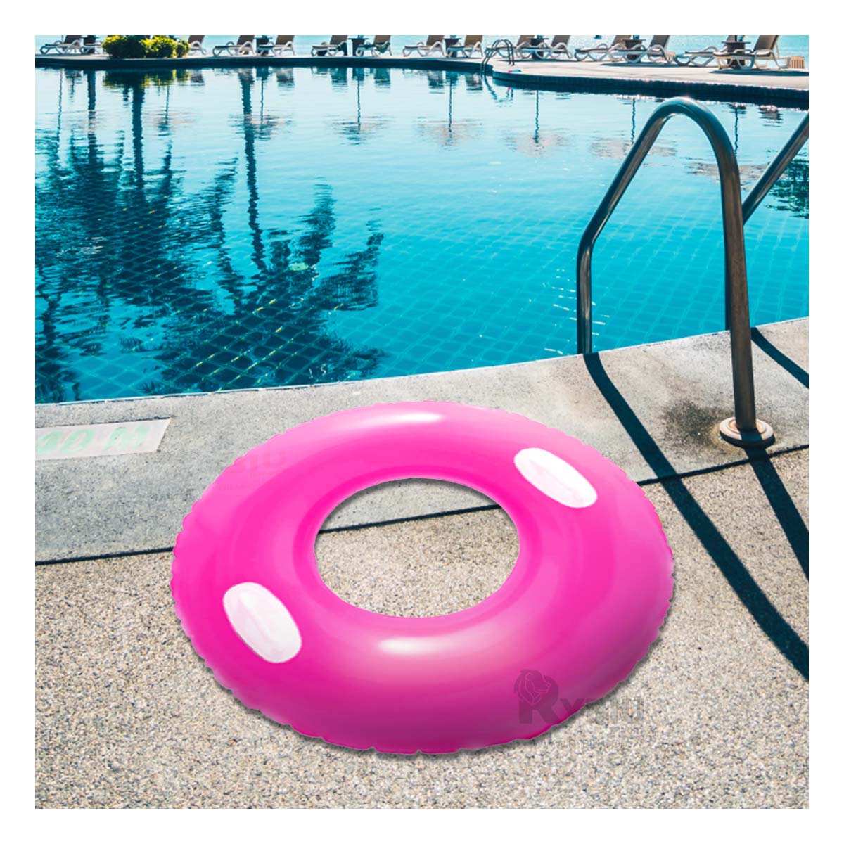Flotador Moderno y Amigable en Color Fucsia Y+Stickers