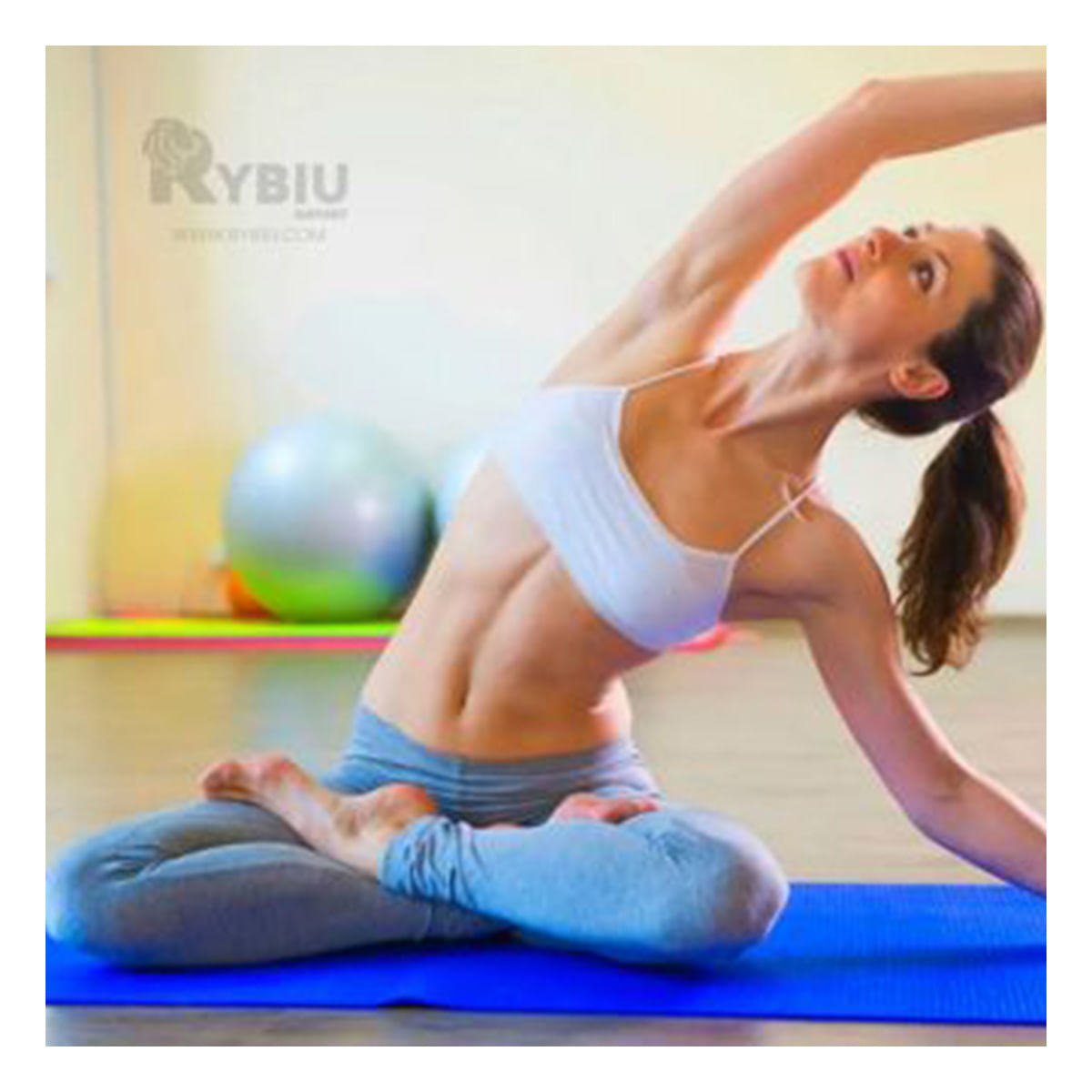 Mat de Yoga Resistente y Duradero 6mm Color Azul