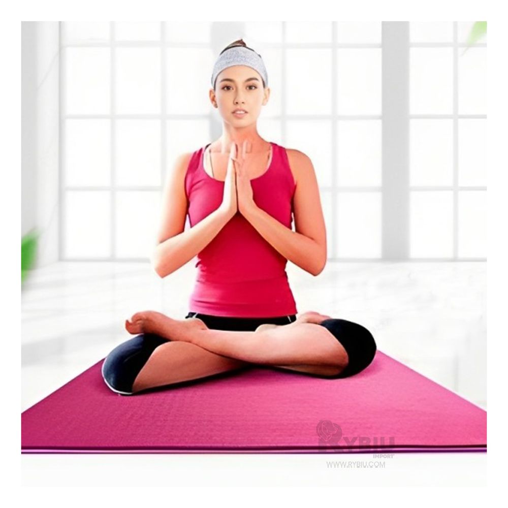 Mat Fitness para Yoga de 8mm Goma Eva en Color Rosado Mat Fitness para Yoga de 8mm Goma Eva en Color Rosado