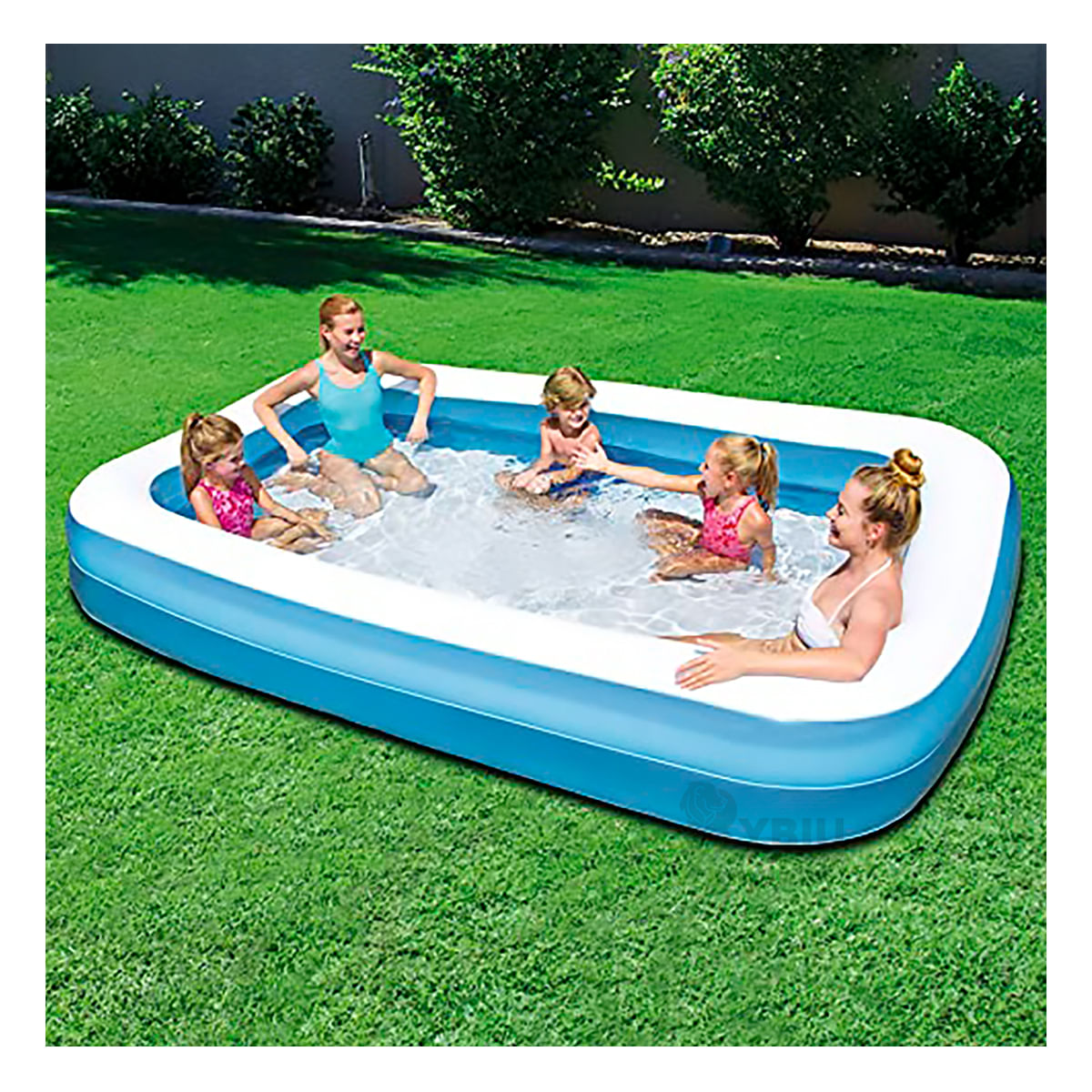 Piscina Agua y Diversion en Celeste Y+Stickers