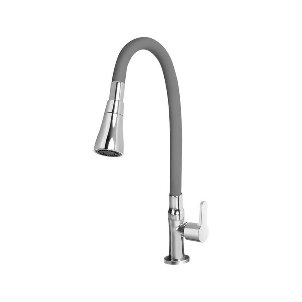 Llave de cocina al mueble Maui con pico flexible gris Vainsa