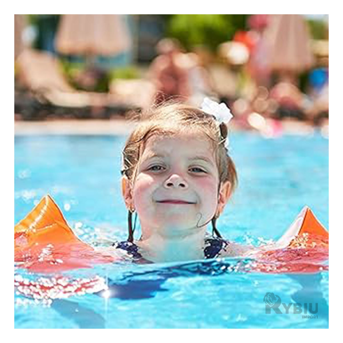 Flotador Practico para Brazo Color Anaranjado Y+Agendita