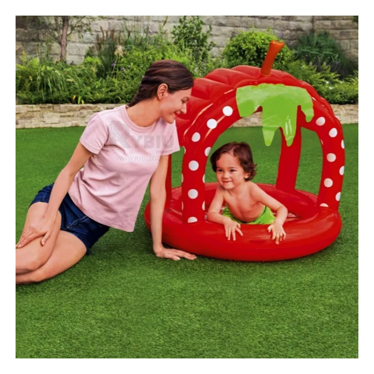 Piscina de Dibujo Fresa Maravilloso Rojo Y+Stickers