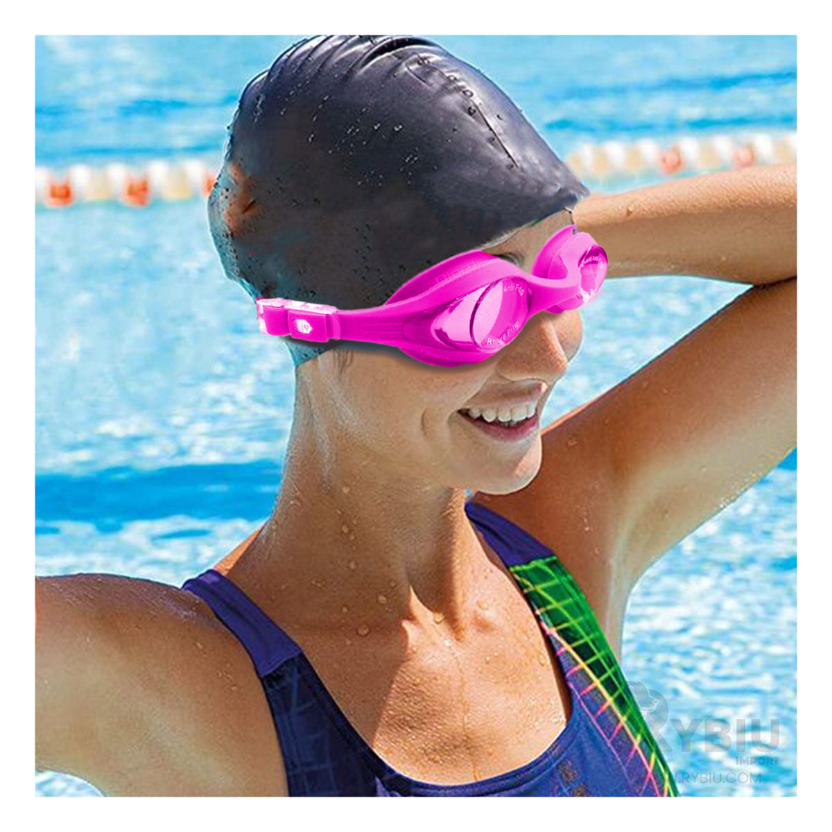 Lentes Comodas de Natacion en Color Rosado