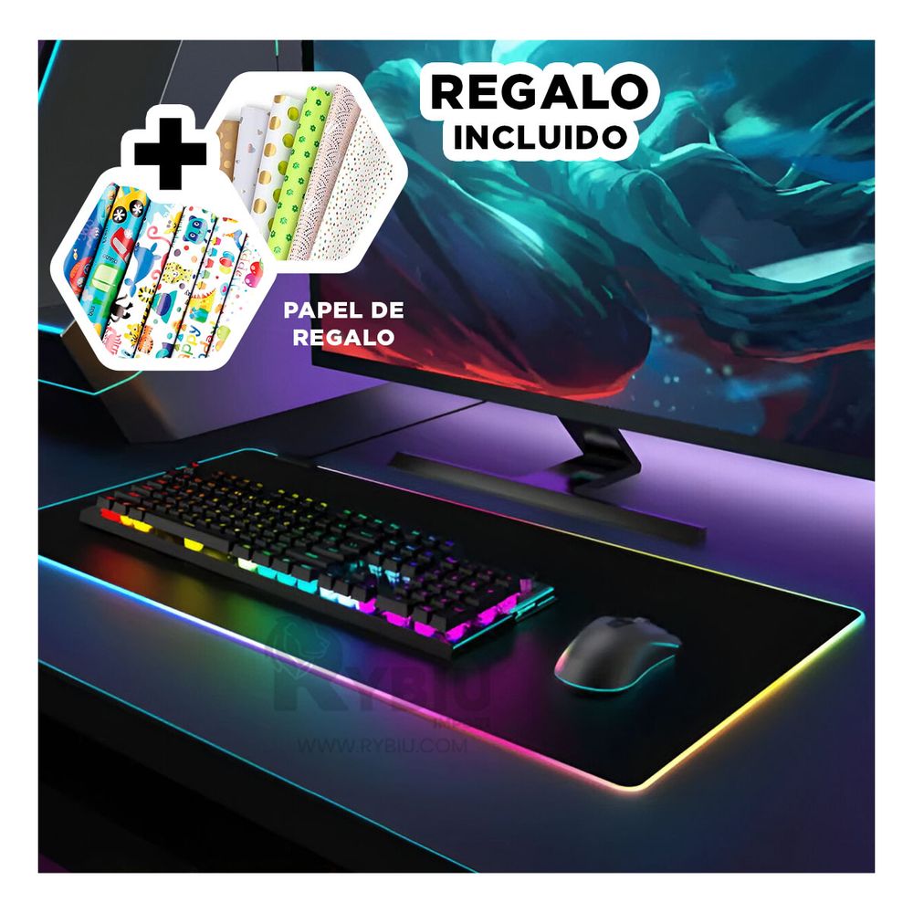 Pad Ideal para Oficina en Color Negro Y+Papel de Regalo Pad Ideal para Oficina en Color Negro Y+Papel de Regalo