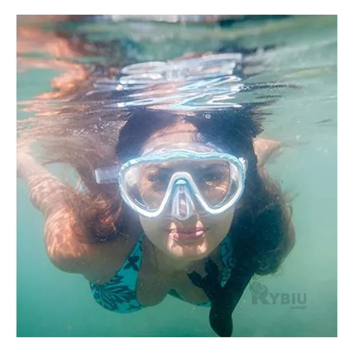 Lentes para Bucear de Menores Tono Celeste Y+Papel de Regalo