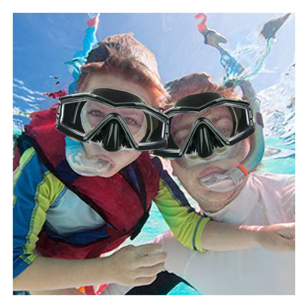 Lentes para Nadar de Menores Color Negro Y+Papel de Regalo